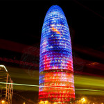 Torre Agbar Exterior Night